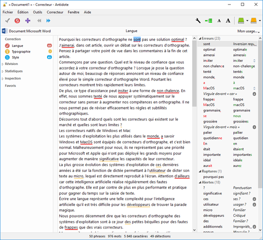 Capture ecran Antidote Capture ecran Antidote